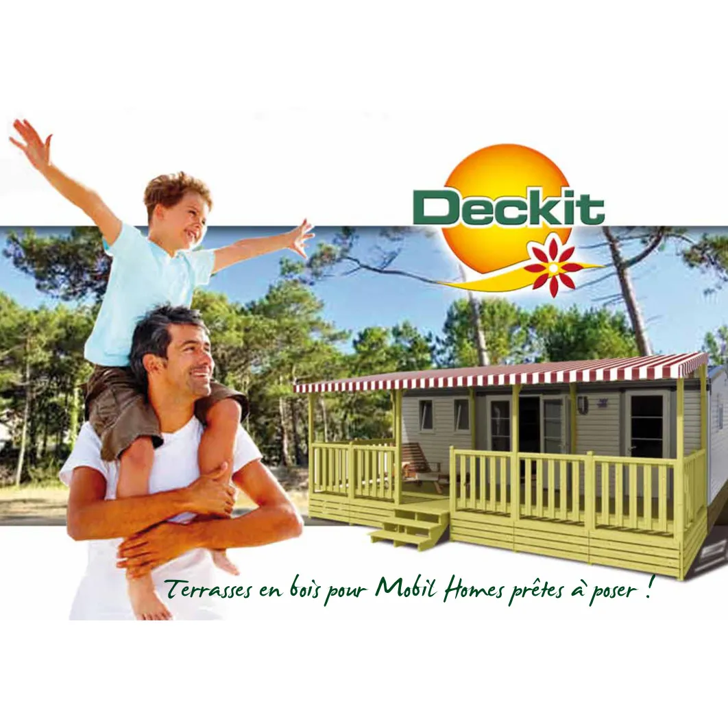 Aménagez votre espace extérieur avec les terrasses en bois Deckit pour mobil home